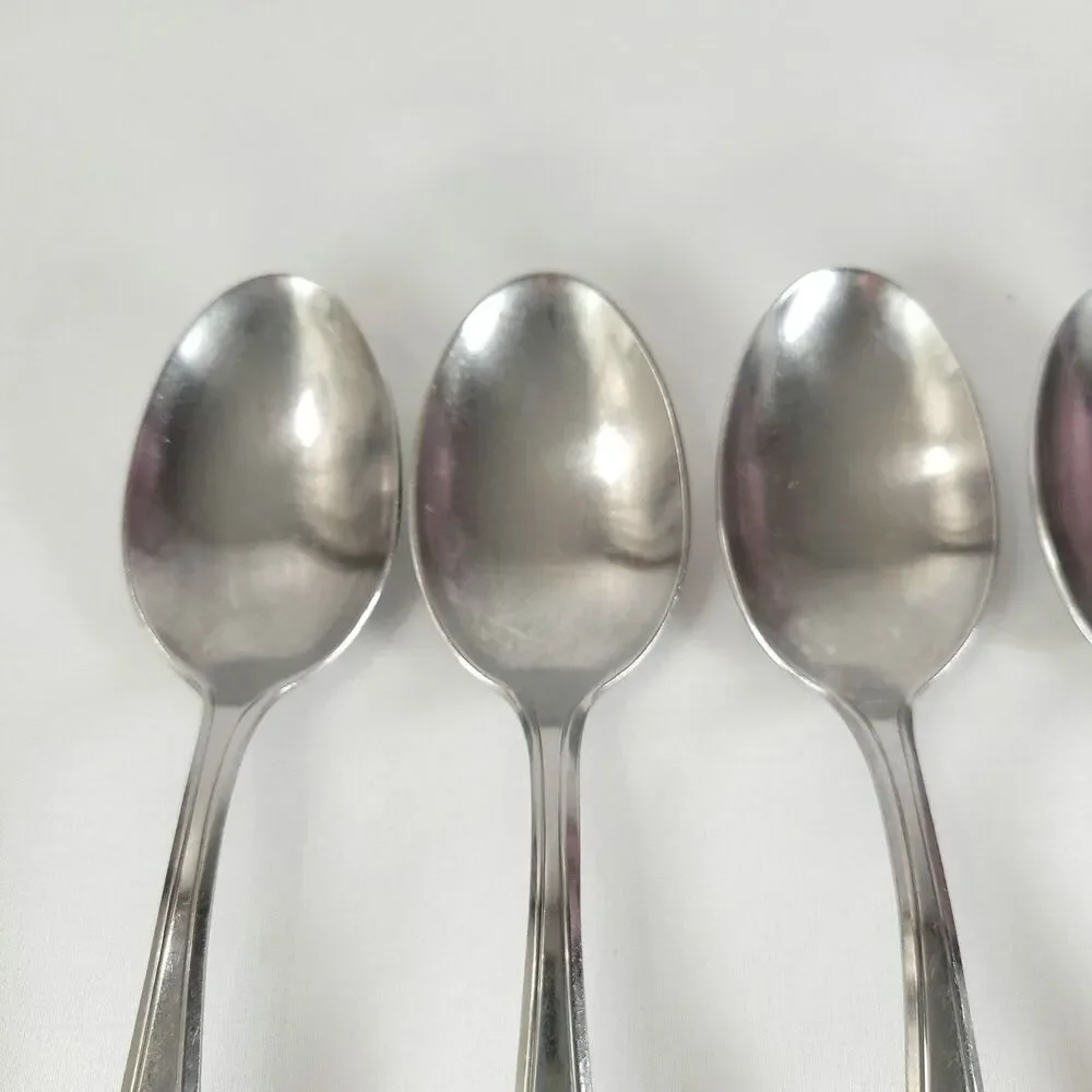 Providence Elegance Stainless Flatware Set 5 Oval Soup Table Spoons USA Retro 7